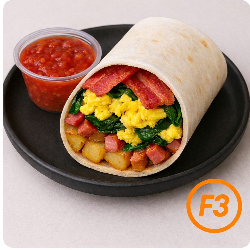 F3 Bacon Breakfast Burrito