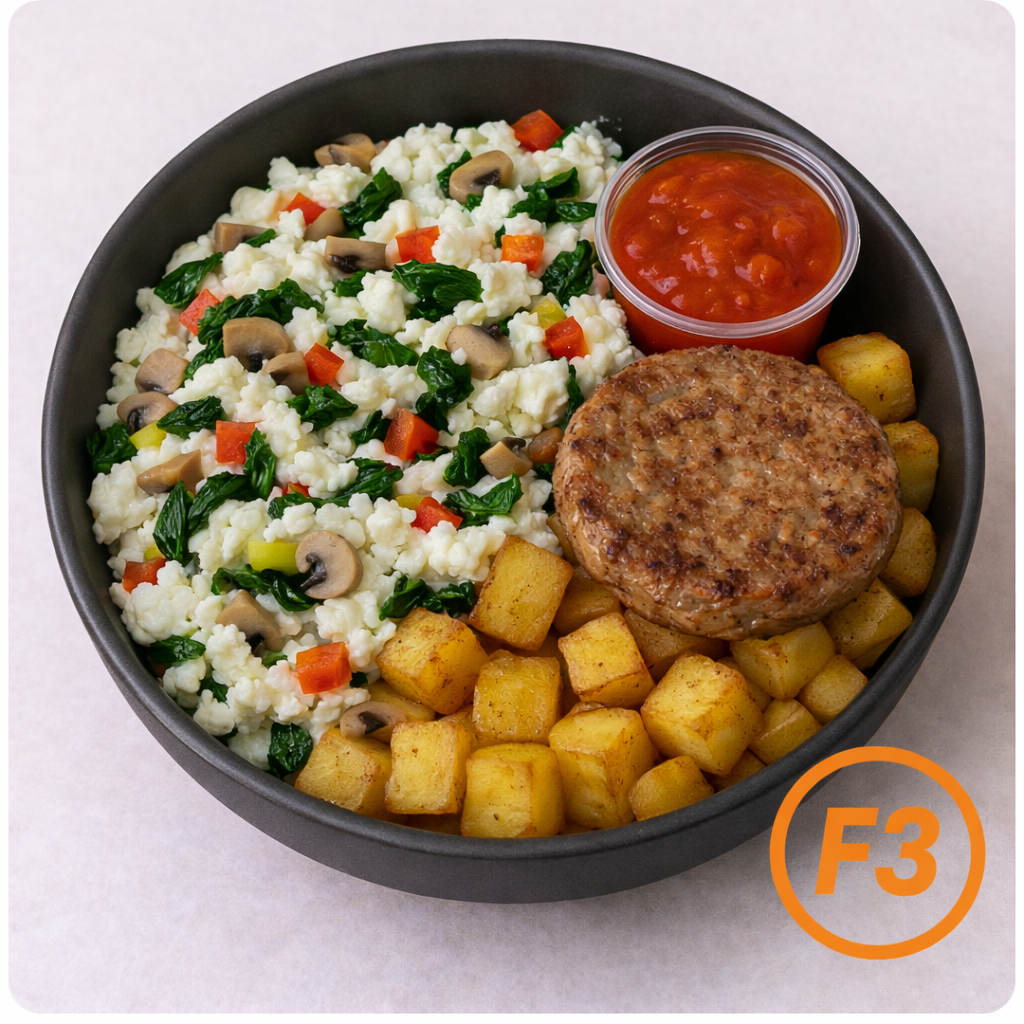 F3 Turkey Sausage Egg White Scramble