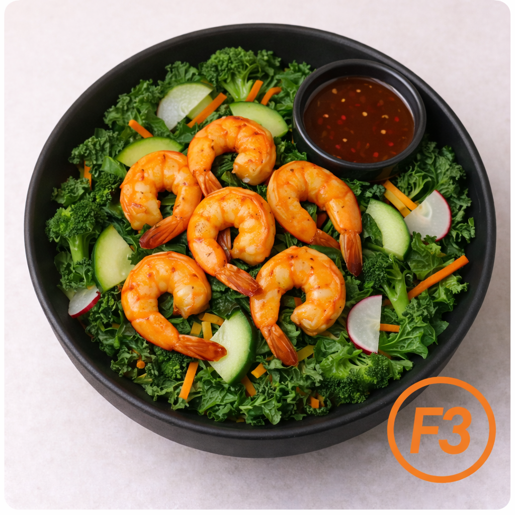 F3 Sweet Heat Super Greens & Shrimp Salad